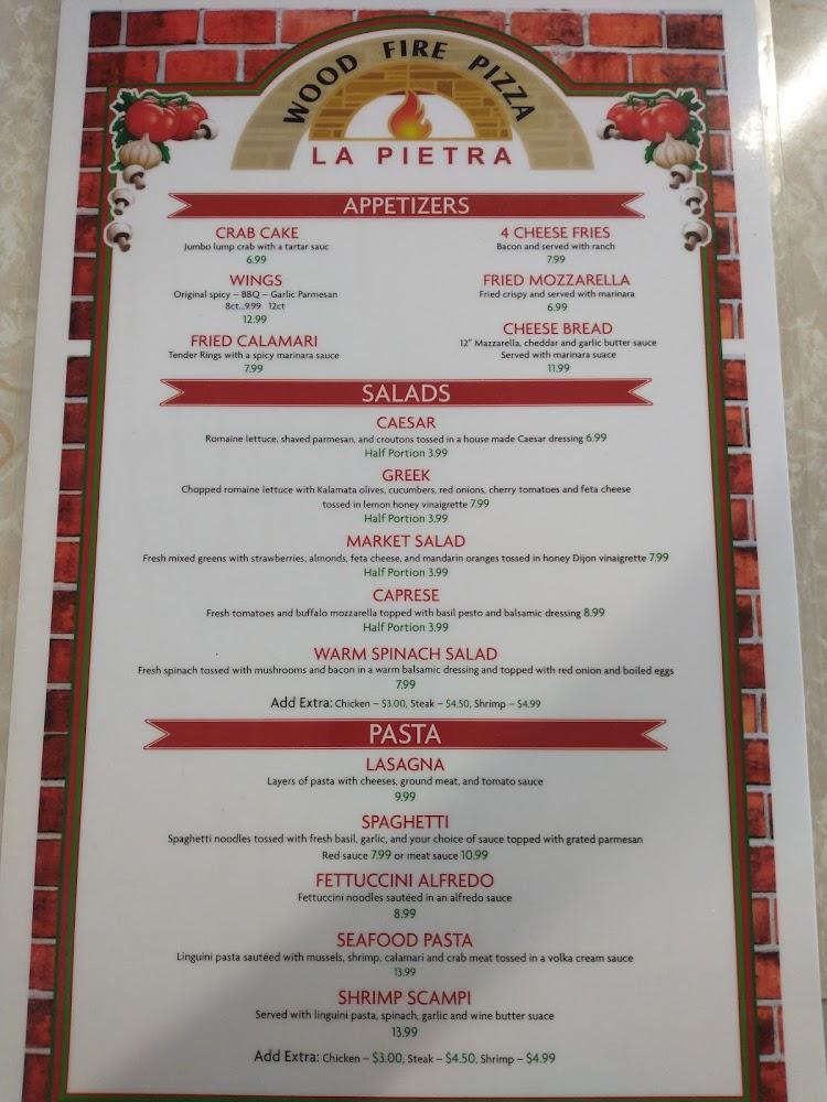 La Pietra-Woodfired Pizza Menu image 2